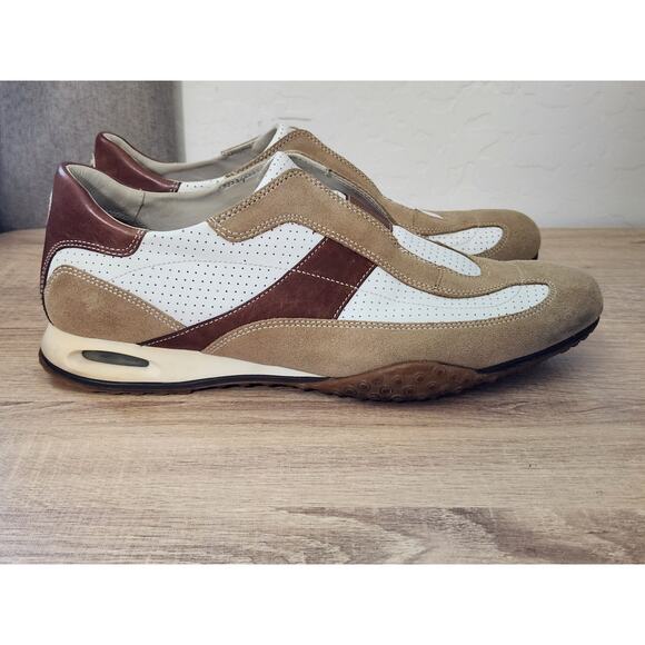 Cole Haan Men's Size 10 Nike Air Collab Slip On Leather Suede Brown White Tan - Picture 2 of 11